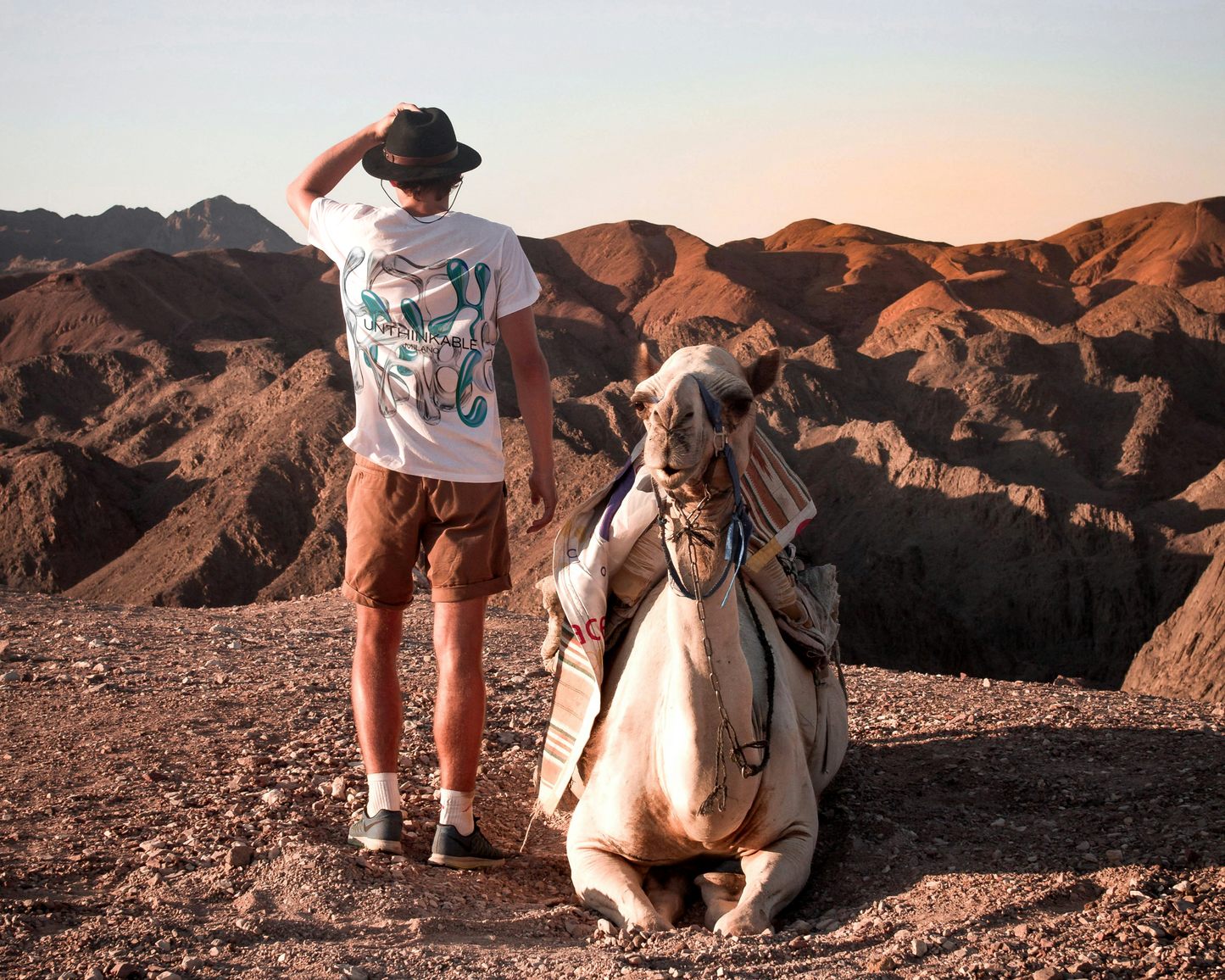 T-Shirt Unthinkable Milano logo retro argento-verde